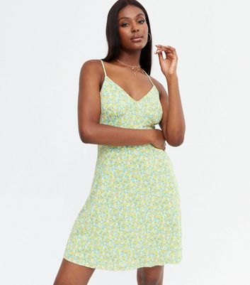 ONLY Mint Green Floral Strappy Mini ...